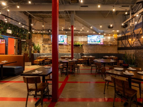 The party room at Professor Pizza in Old Town is a perfect spot to celebrate.