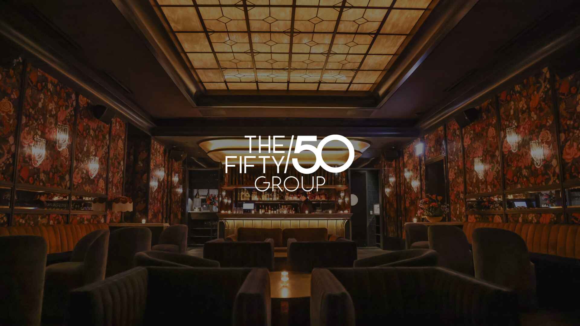 The luxurious Private Members Lounge at The Alston, a high-end venue within The Fifty/50 Group's portfolio, featuring a stylish bar and plush seating.