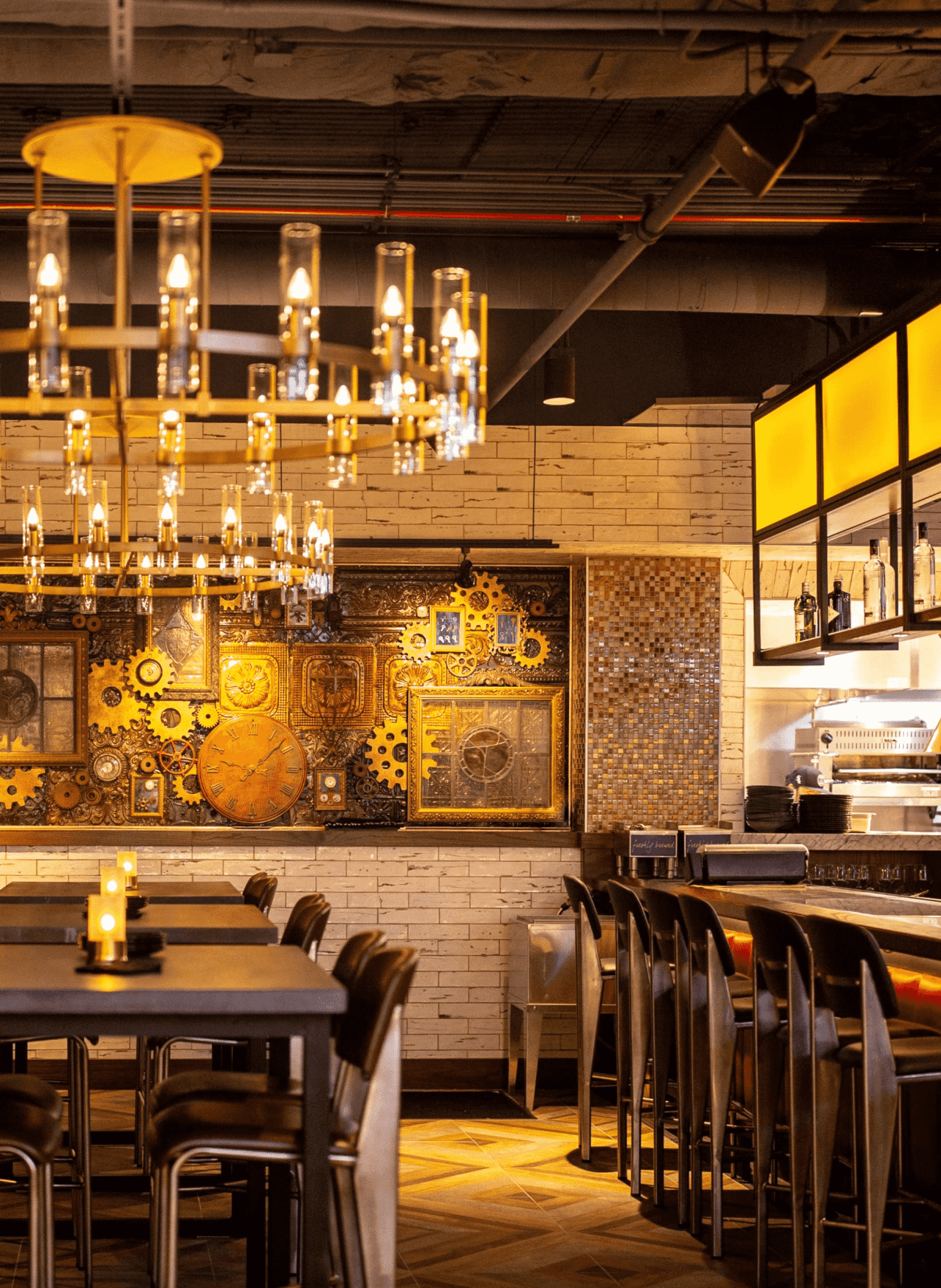 The dining room at 90th Meridian is also a perfect happy hour location